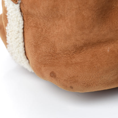 Saint Laurent Suede Shearling Medium Easy Sac Tan 11 of 15