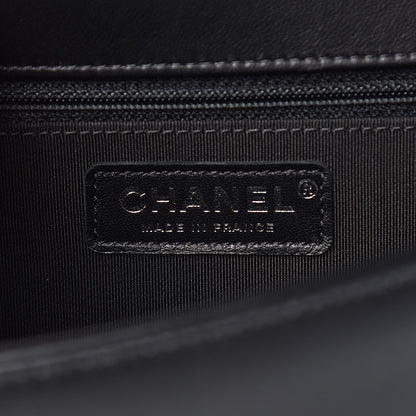 Chanel Calfskin Chevron Quilted New Medium Boy Flap Black 6 of 10