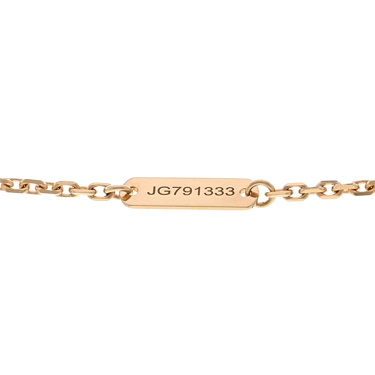 18K Yellow Gold Mother of Pearl Vintage Alhambra Pendant Necklace