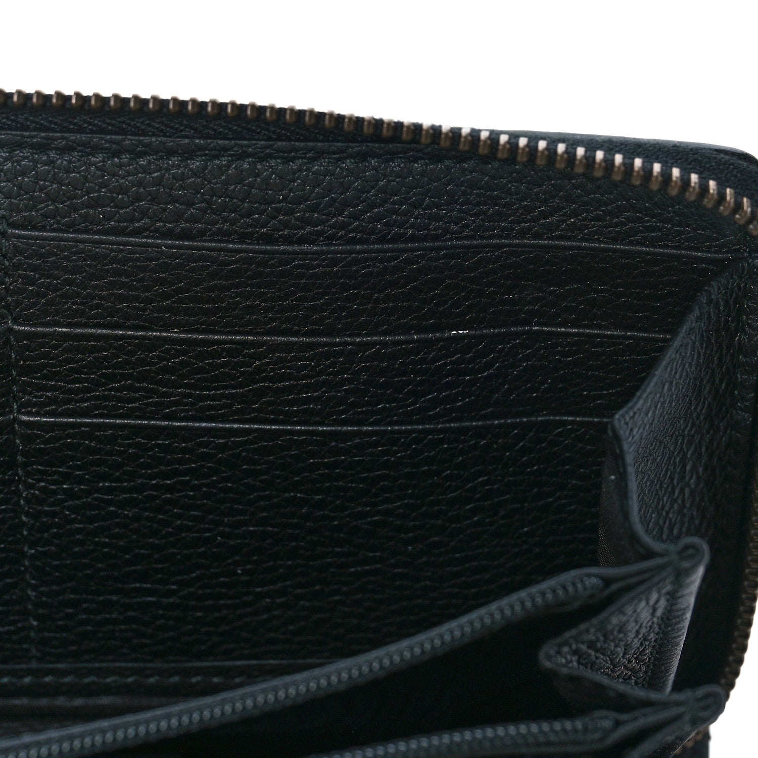 Gucci Calfskin Logo Zip Around Wallet Black 10 of 10
