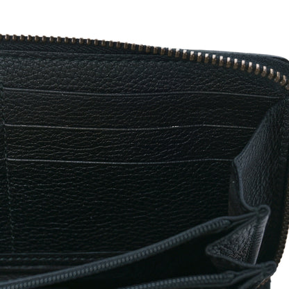 Gucci Calfskin Logo Zip Around Wallet Black 10 of 10