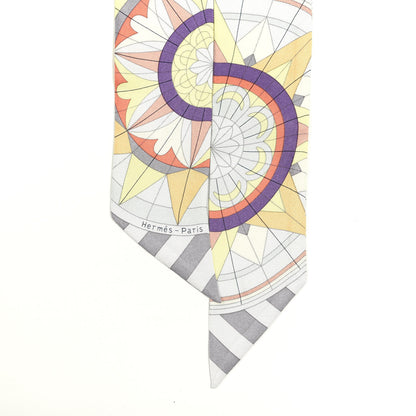Hermes Silk Rose de Compas Twilly 3 of 4