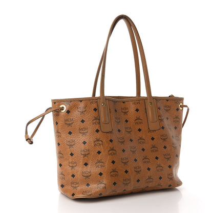 MCM Visetos Medium Liz Reversible Shopper Tote Cognac 3 of 21
