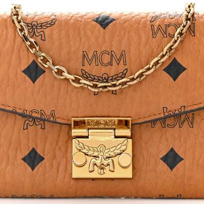 MCM Visetos Large Patricia Wallet On Chain Cognac 9 of 12
