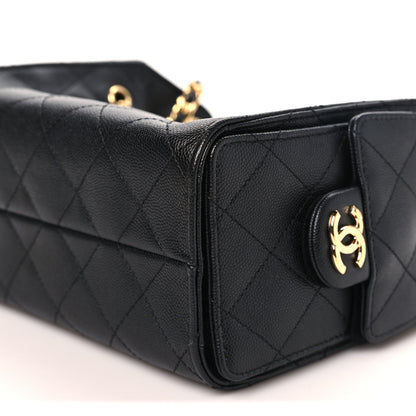 Chanel Caviar Quilted Mini Chanel 25 Handbag Black 10 of 10