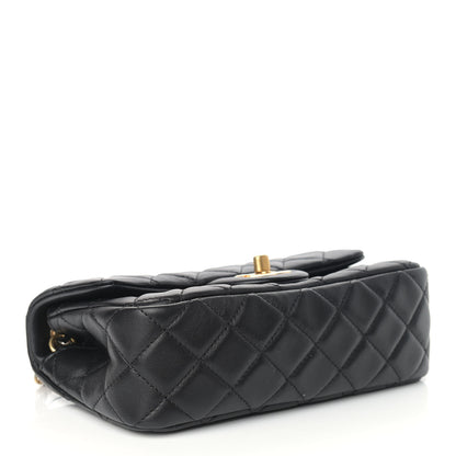 Chanel Lambskin Quilted Mini Rectangular Pearl Crush Flap Black 4 of 9