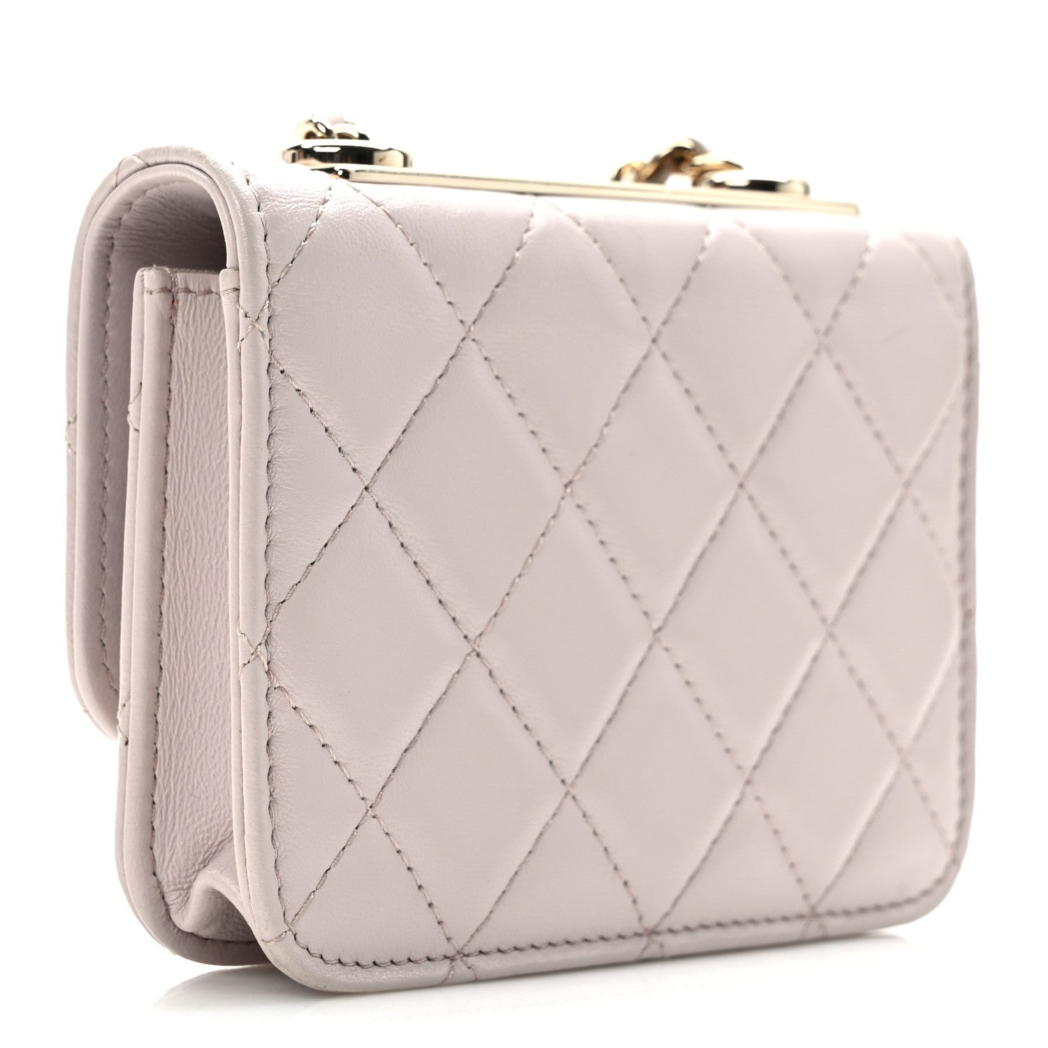 Chanel Lambskin Quilted Trendy CC Card Holder On Chain Light Purple 3 of 11
