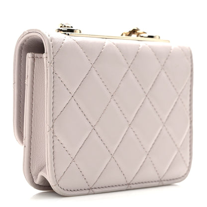 Chanel Lambskin Quilted Trendy CC Card Holder On Chain Light Purple 3 of 11