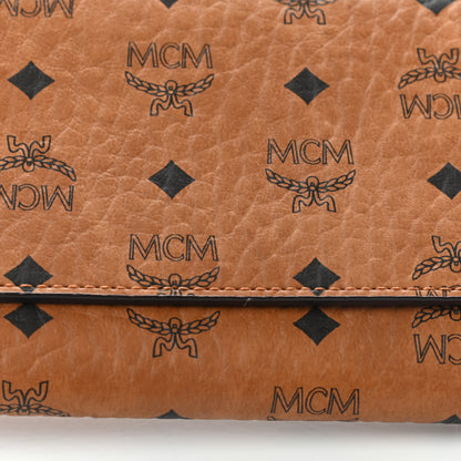 MCM Visetos Large Trifold Flap Wallet Cognac 7 of 7