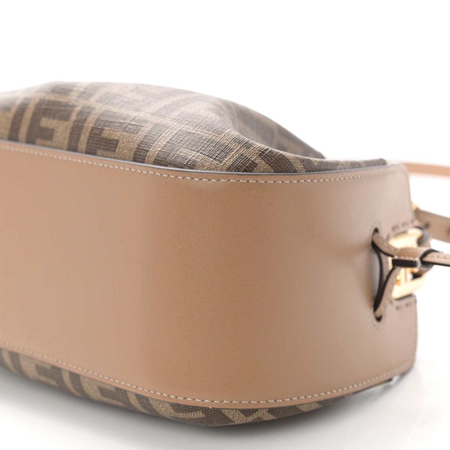 Fendi Glazed Fabric Vitello Liberty FF 1974 Mini Pomodorino Bag Tobacco Moro Sand 10 of 10