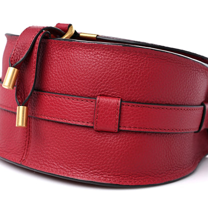 Chloe Calfskin Mini Marcie Round Crossbody Bag Red 9 of 11