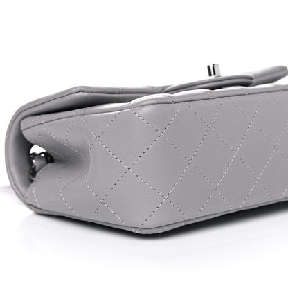 Chanel Lambskin Quilted Mini Rectangular Flap Grey 10 of 17