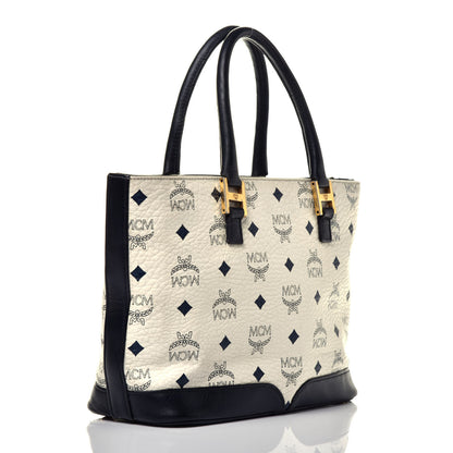 MCM Visetos Tote White 3 of 8