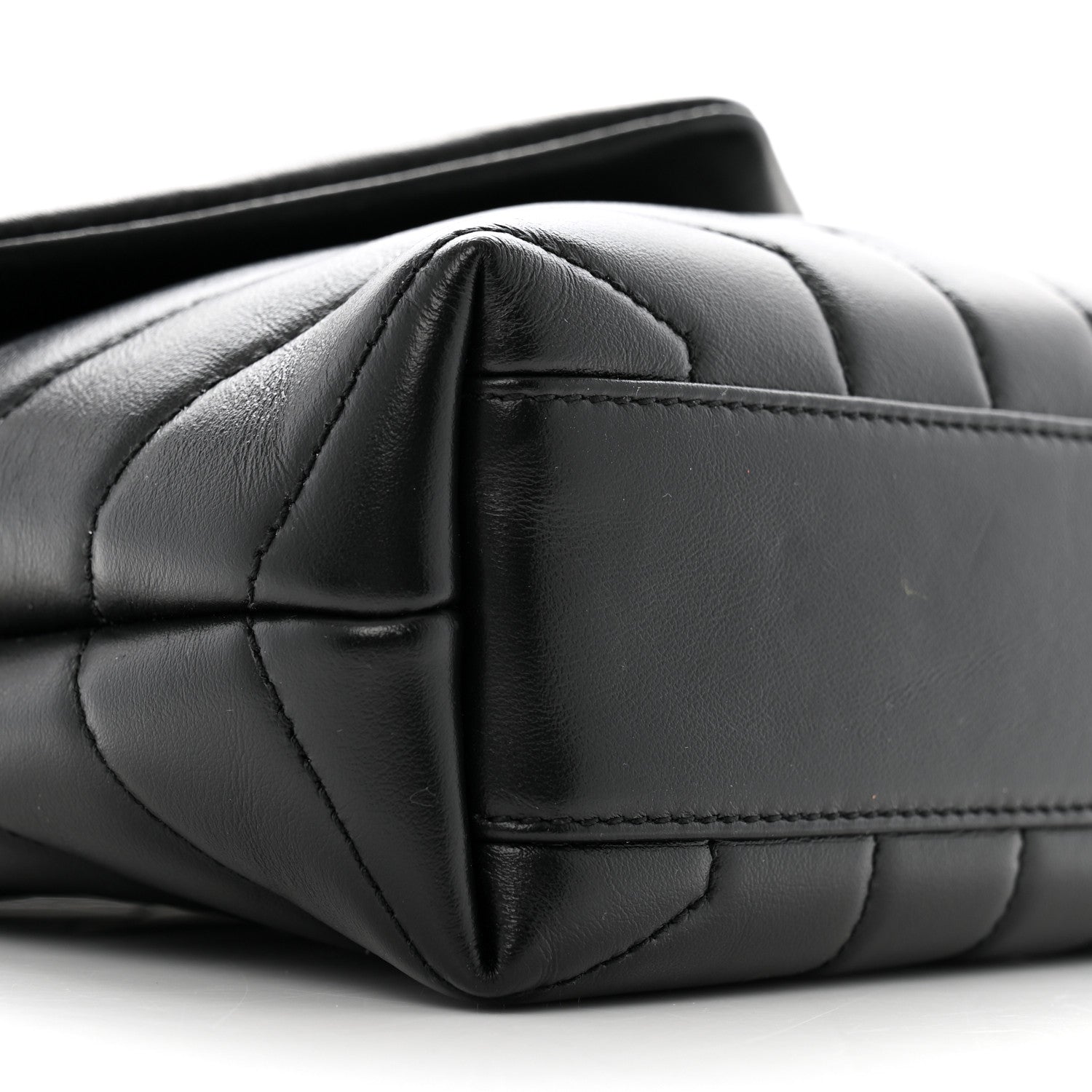 Saint Laurent Calfskin Y Quilted Monogram Toy Loulou Crossbody Bag Black 9 of 12