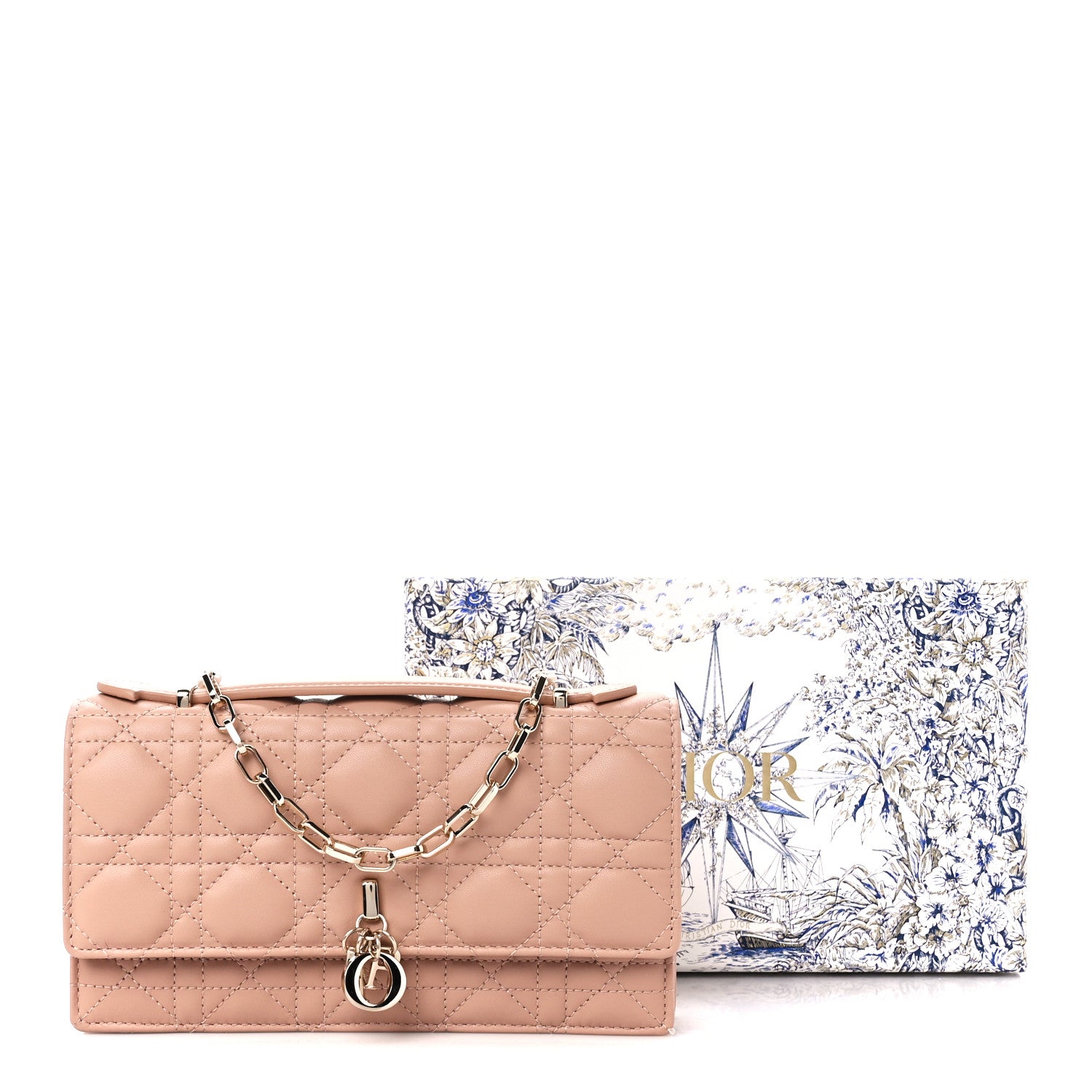 Christian Dior Lambskin Cannage Mini My Dior Top Handle Clutch Rose Des Vents 12 of 12