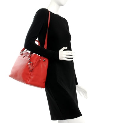 Prada Vitello Daino Tote Rosso 2 of 9