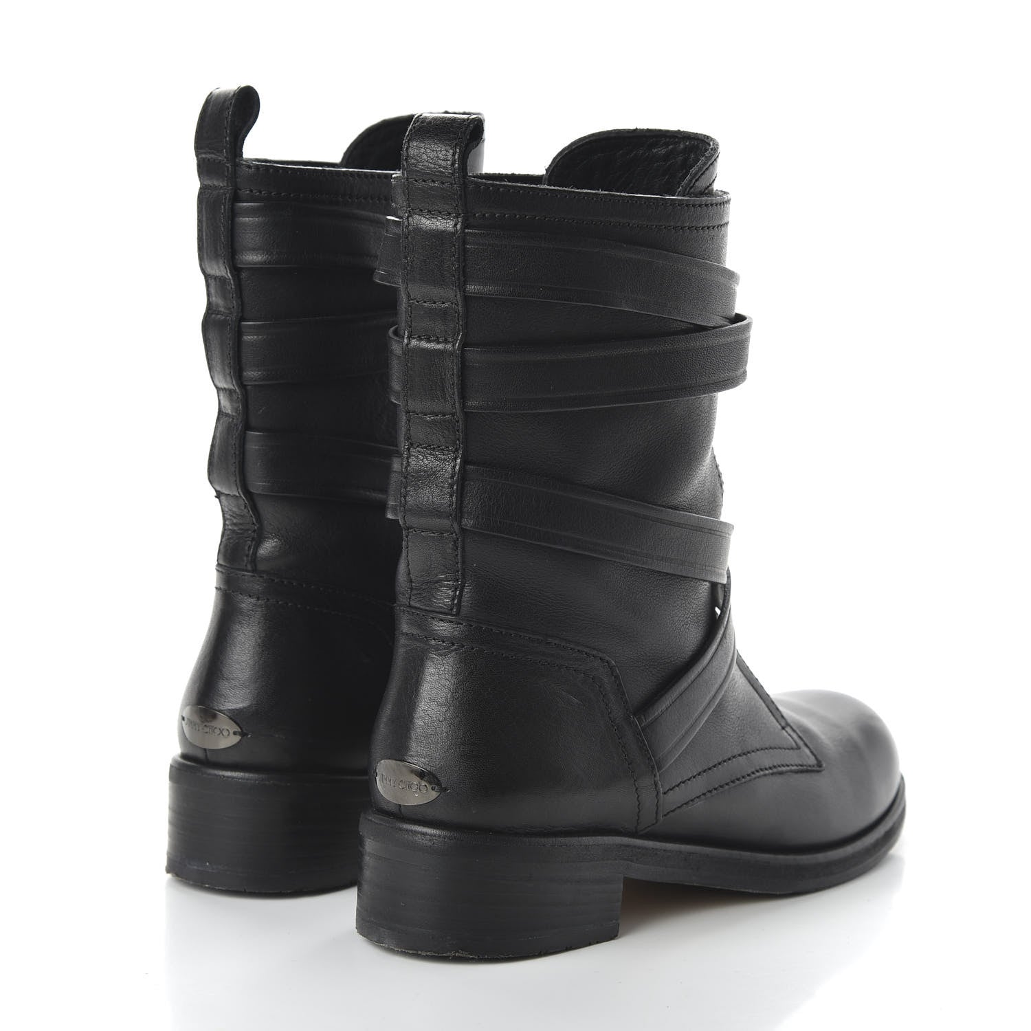 Jimmy Choo Grainy Calfskin Dalston Boots 38 Black 4 of 8
