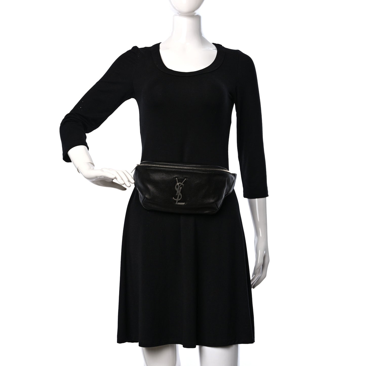 Calfskin Monogram Belt Bag Black