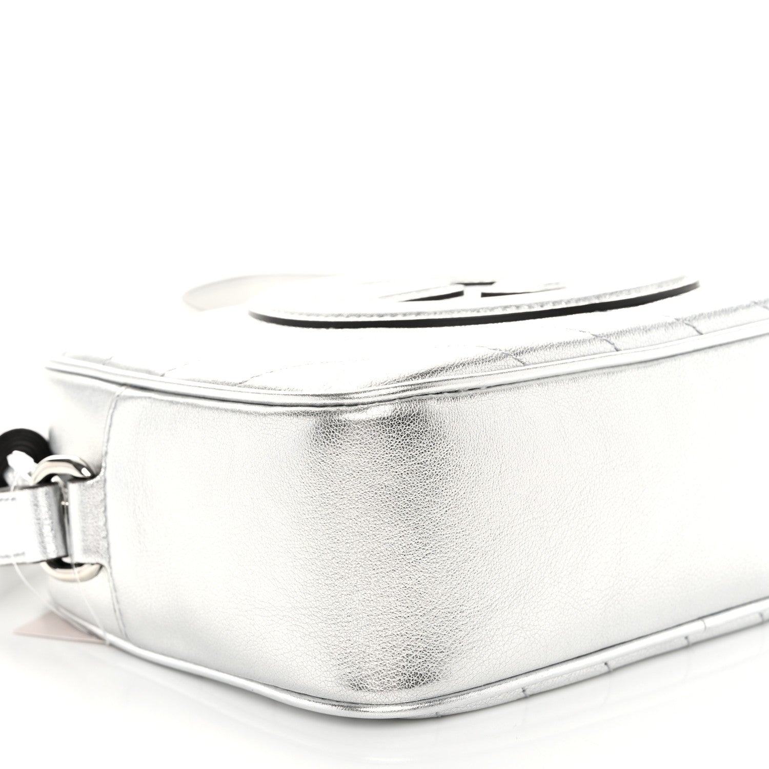Gucci Metallic Sakai Be Green Calfskin Diagonal Stitched Small Blondie Shoulder Bag Silver 8 of 10