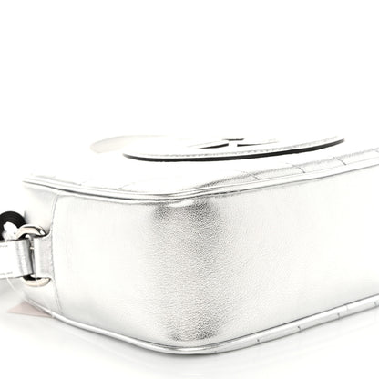 Gucci Metallic Sakai Be Green Calfskin Diagonal Stitched Small Blondie Shoulder Bag Silver 8 of 10
