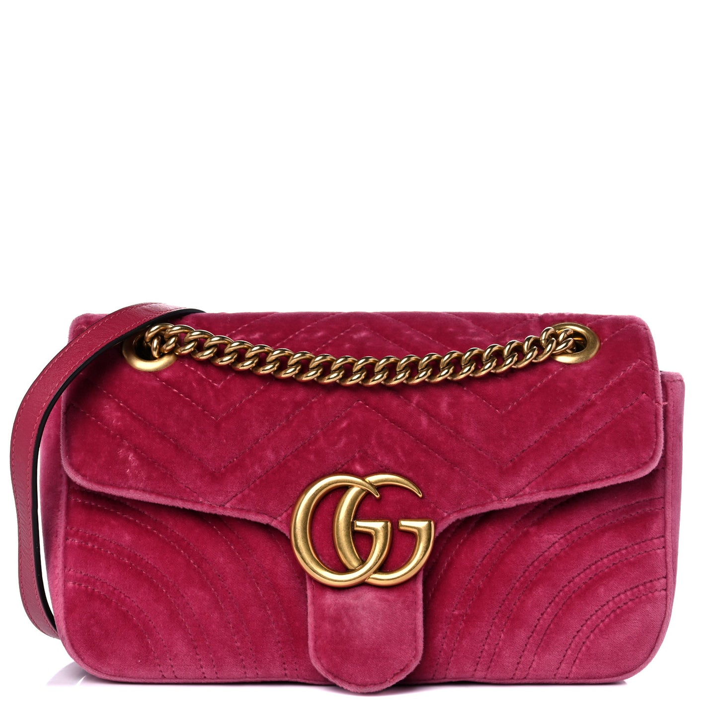 Velvet Matelasse Small GG Marmont Shoulder Bag Light Raspberry Rose