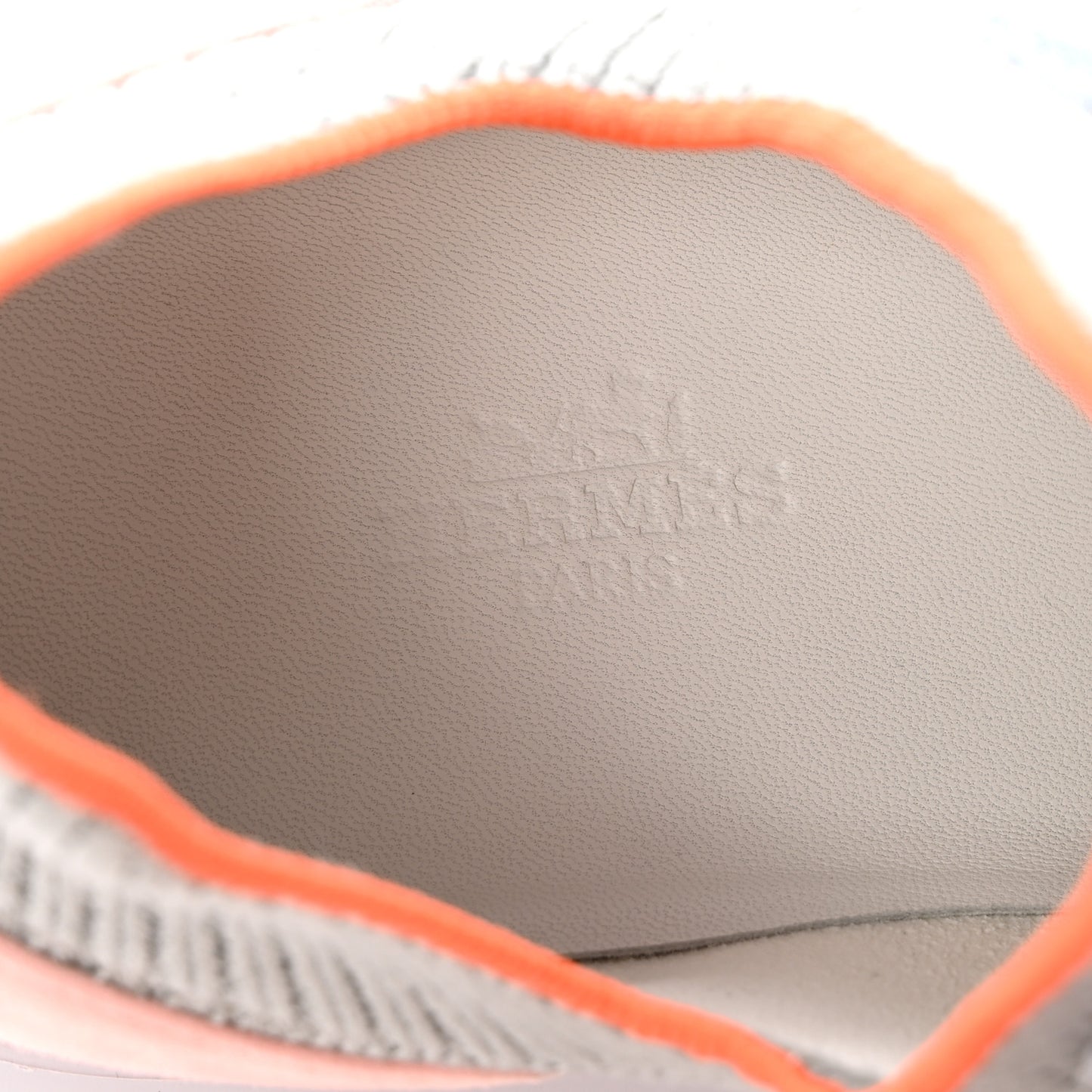 Knit Suede Goatskin Womens Crew Sneakers 36.5 Multicolor Gris Orange