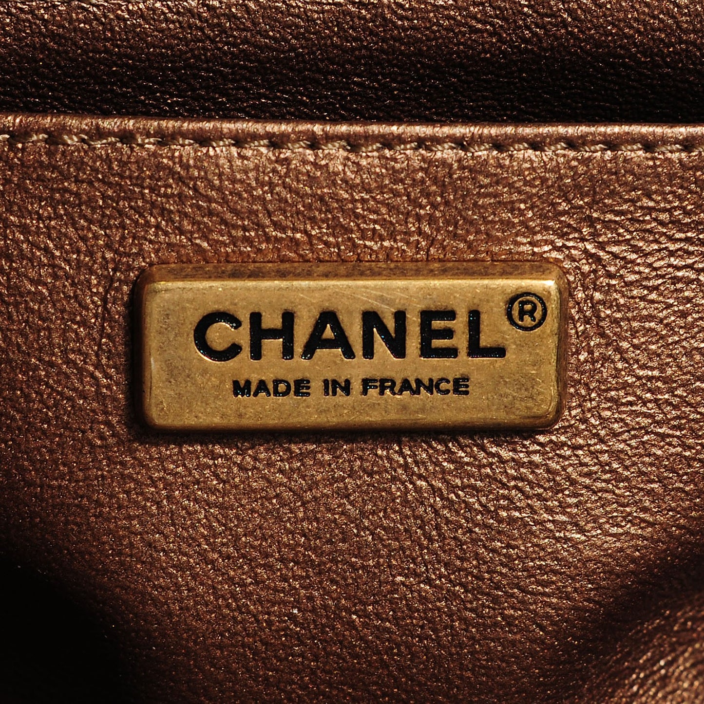 Caviar Square Quilted Paris Byzance Mini Flap Dark Gold
