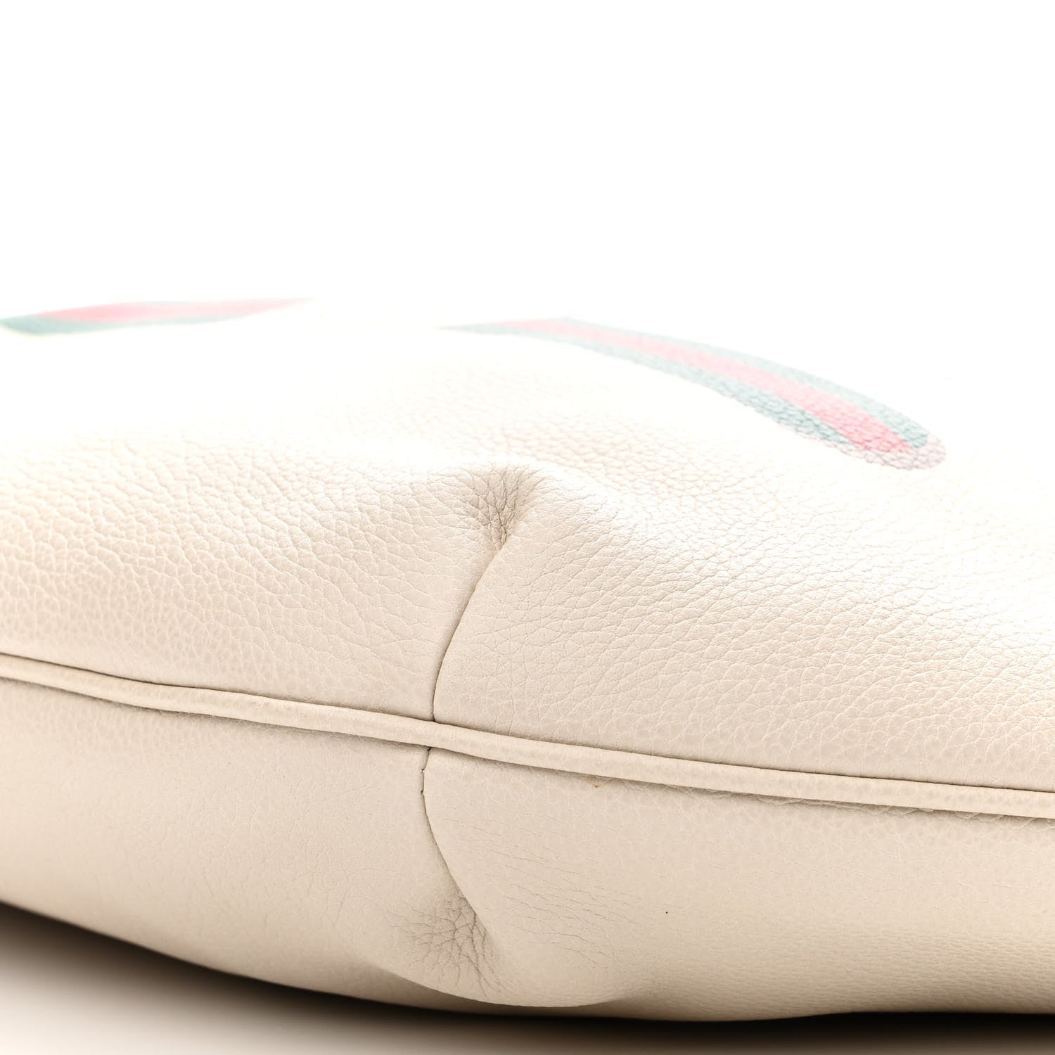 Gucci Grained Calfskin Logo Half Moon Hobo White 10 of 10