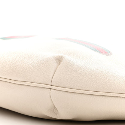 Gucci Grained Calfskin Logo Half Moon Hobo White 10 of 10