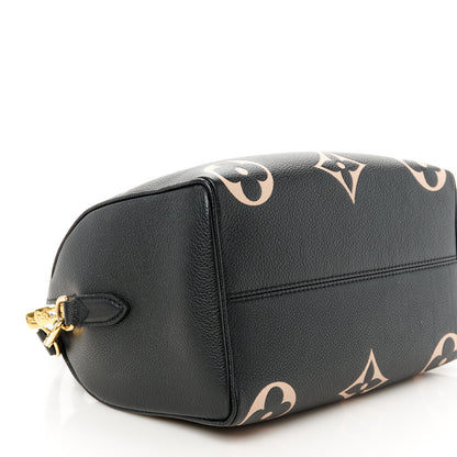 Louis Vuitton Empreinte Monogram Giant Speedy Bandouliere 25 Black Beige 11 of 13