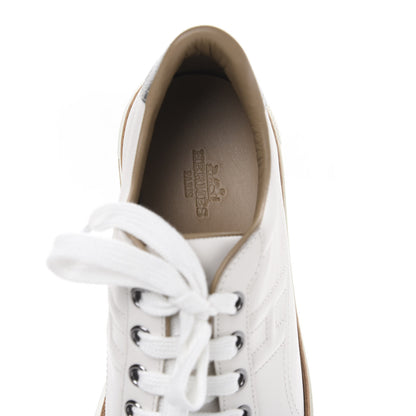 Hermes Calfskin Polo Sneakers 35 White 7 of 8