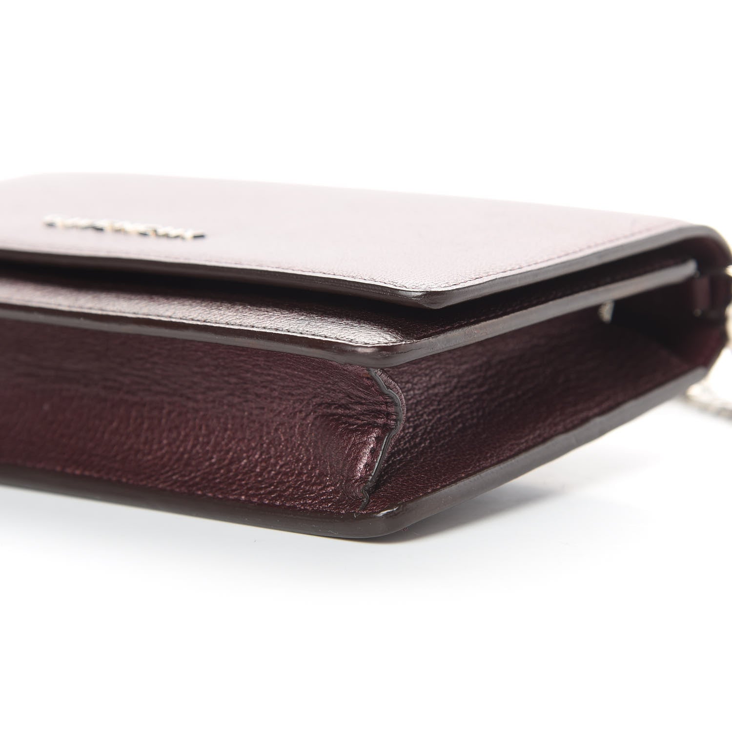 Givenchy Metallic Sugar Goatskin Pandora Chain Wallet Bordeaux 9 of 15
