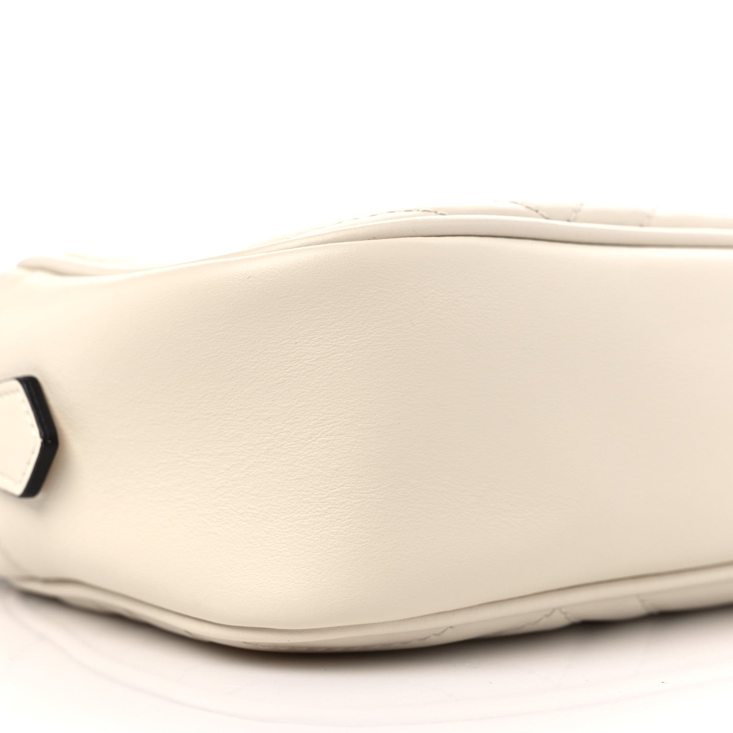 Gucci Calfskin Matelasse Small GG Marmont Chain Shoulder Bag White 9 of 12