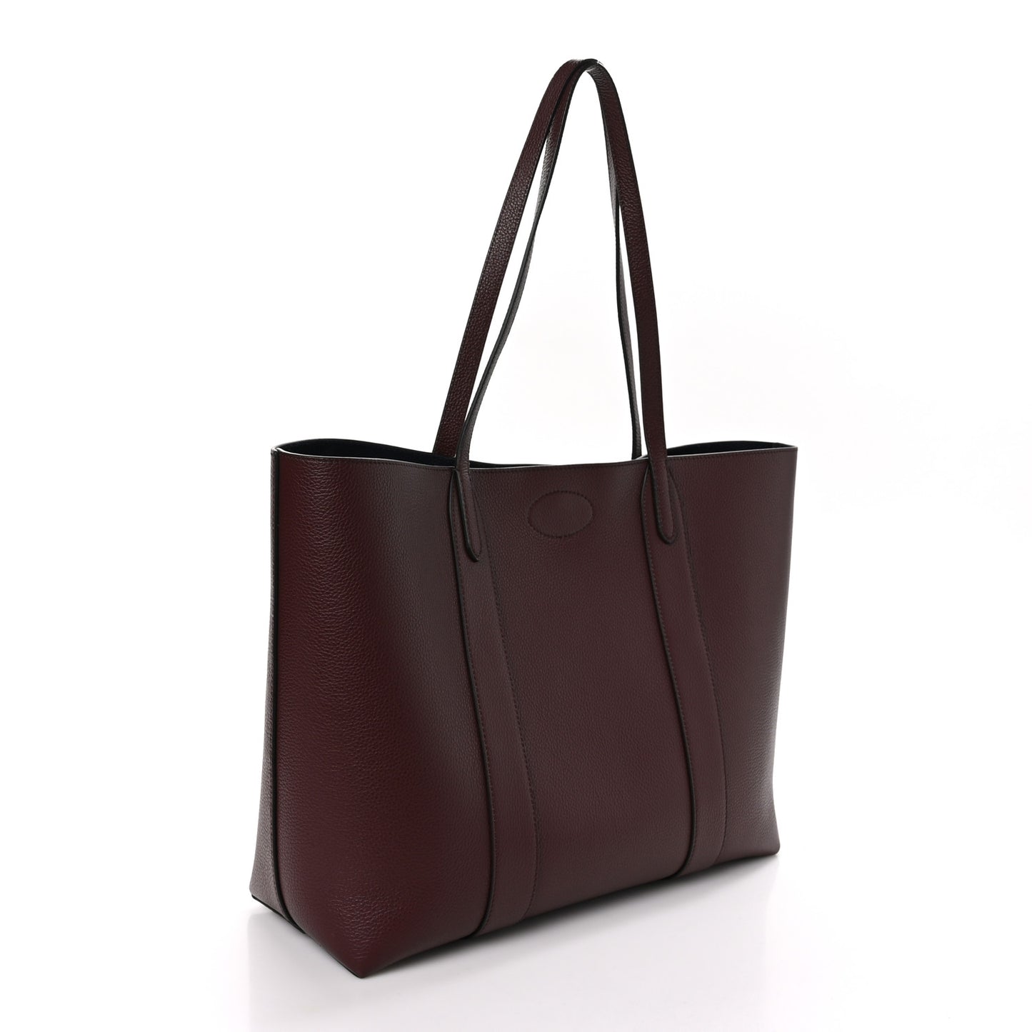 Small Classic Grain Bayswater Tote Burgundy Oxford Blue