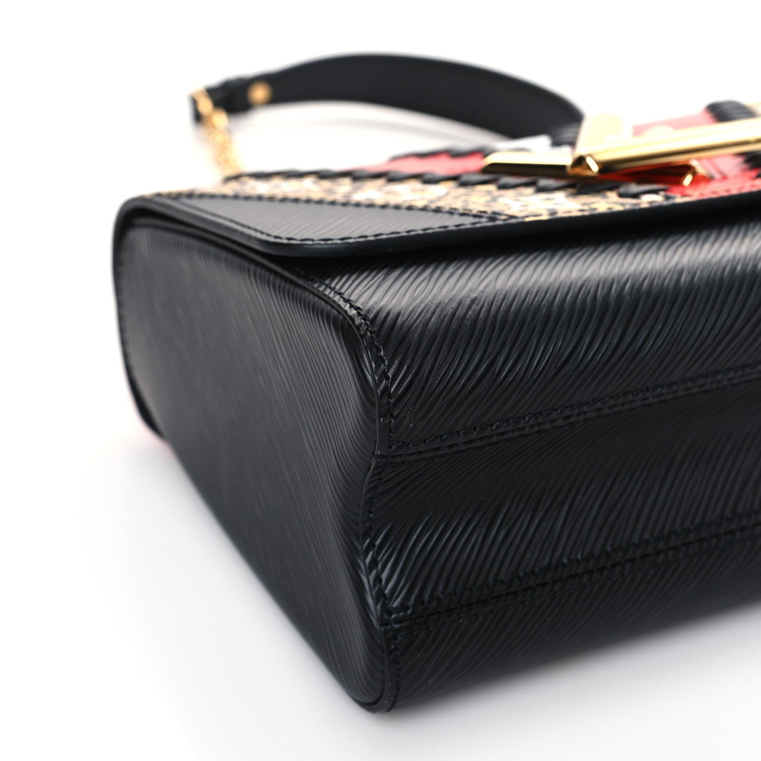 Louis Vuitton Epi Jungle Twist Shoulder Bag MM Black Coquelicot 7 of 9