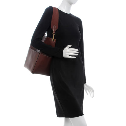Celine Natural Calfskin Sangle Bucket Bag Burgundy 2 of 7
