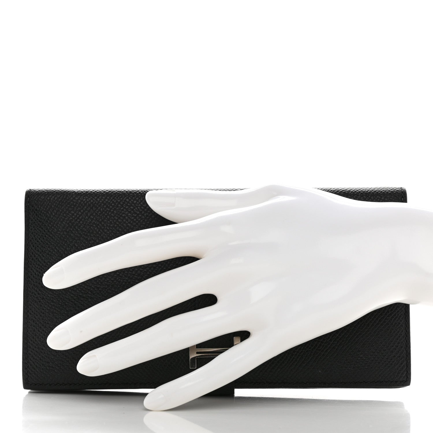 Hermes Epsom Bearn Gusset Wallet Black 2 of 10