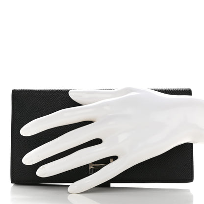 Hermes Epsom Bearn Gusset Wallet Black 2 of 10