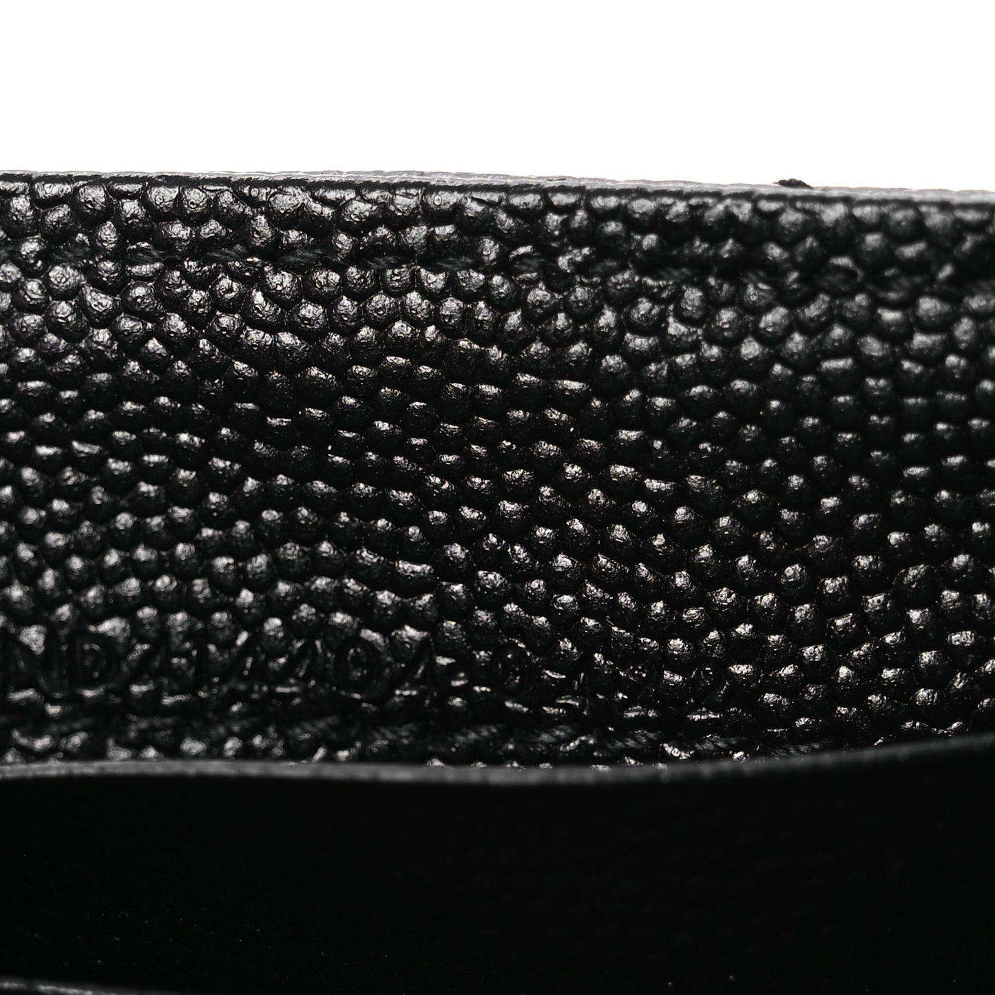 Grain De Poudre Matelasse Chevron Small Monogram Envelope Wallet Black