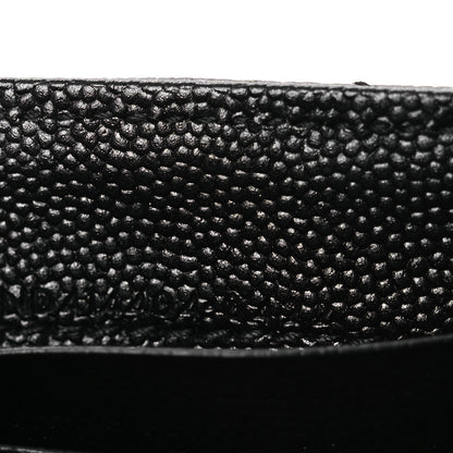 Saint Laurent Grain De Poudre Matelasse Chevron Small Monogram Envelope Wallet Black 7 of 8