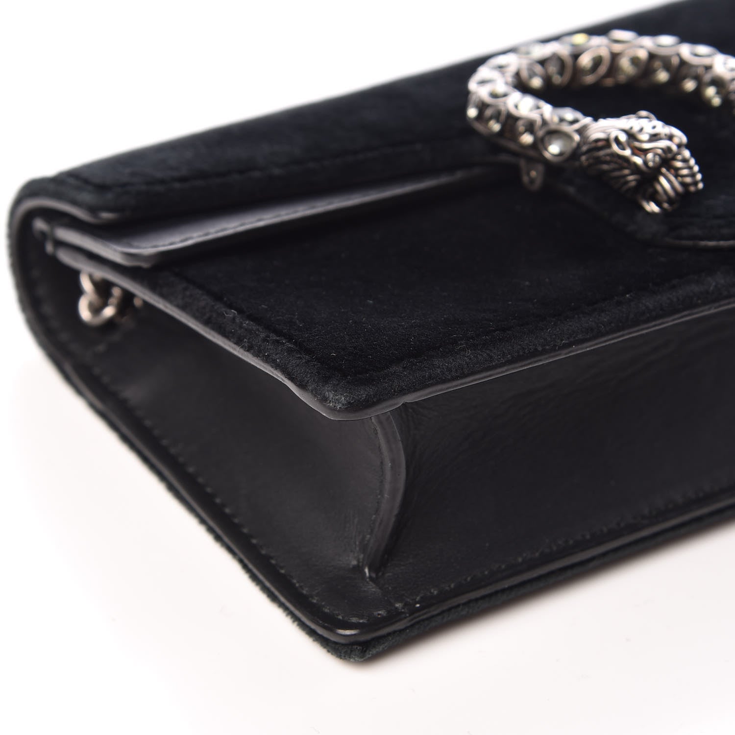 Gucci Velvet Super Mini Dionysus Shoulder Bag Black 7 of 17