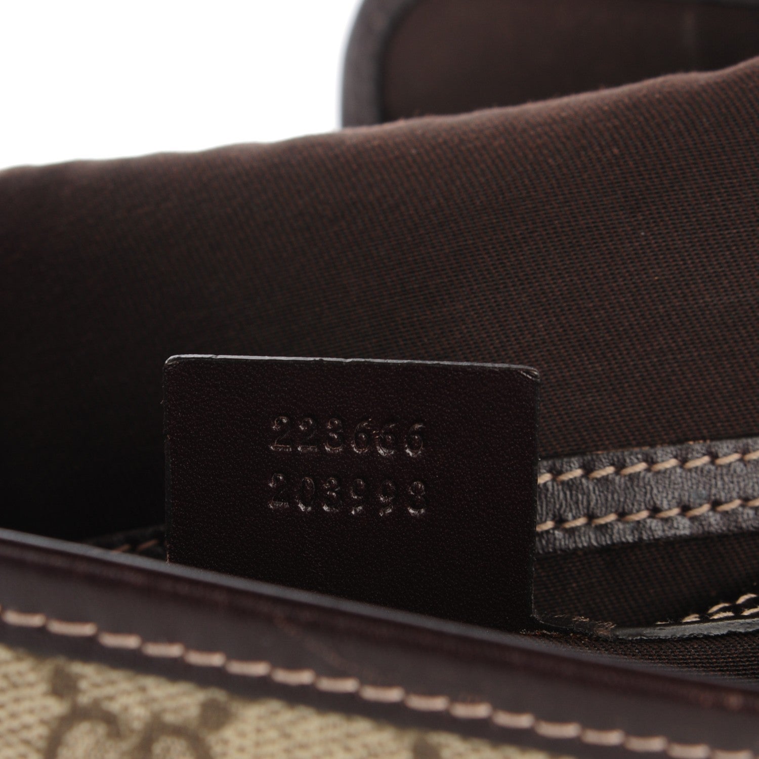 Gucci GG Supreme Monogram Selleria Calfskin Small Flap Messenger Bag Beige Ebony Cocoa Dark Chocolate 2 of 10