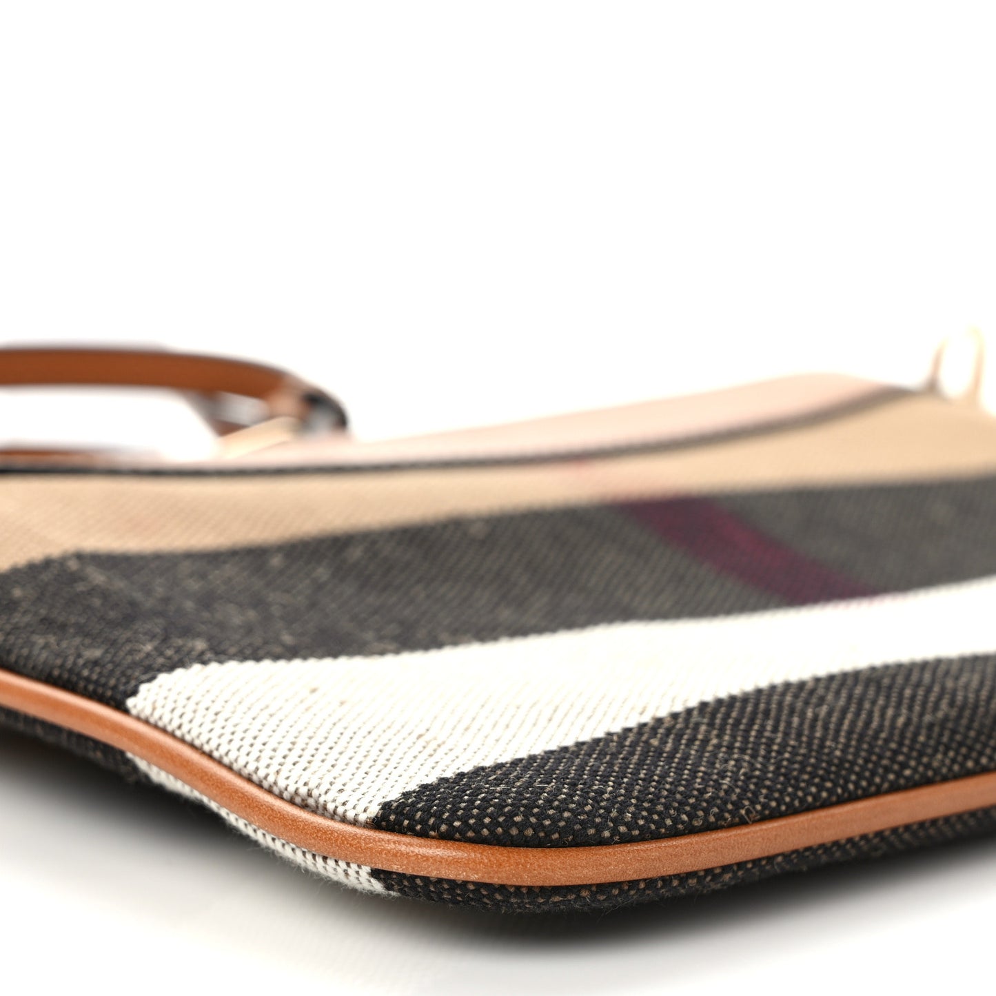 Mega Check Peyton Crossbody Clutch Bag Saddle Brown