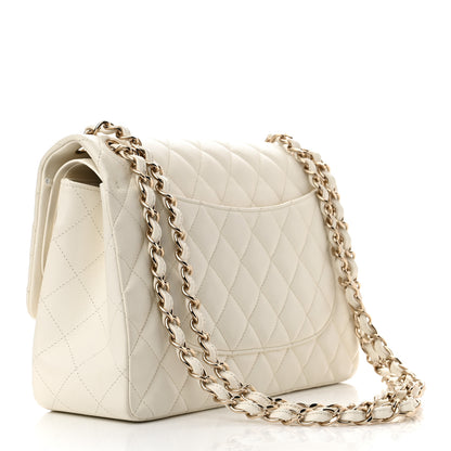 Chanel Caviar Quilted Jumbo Double Flap White 2 of 9