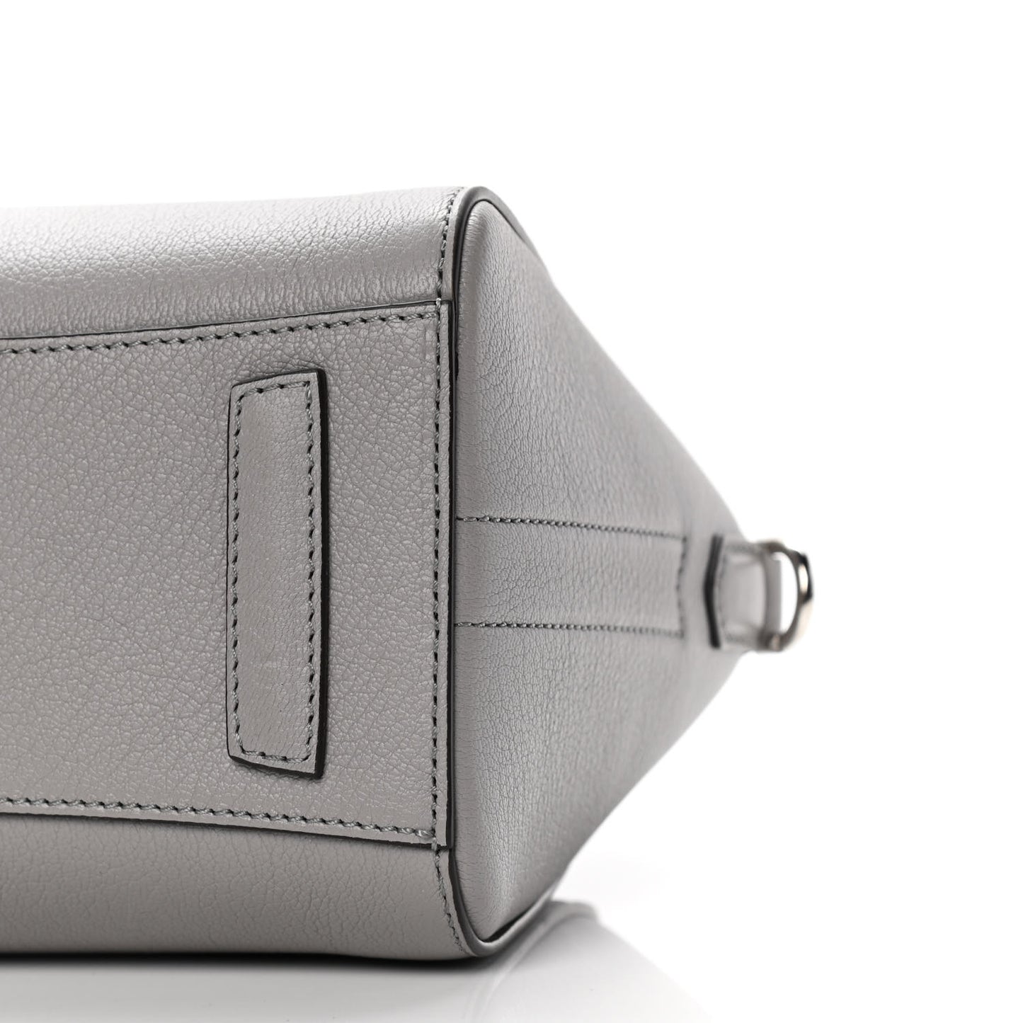 Sugar Goatskin Mini Antigona Pearl Grey