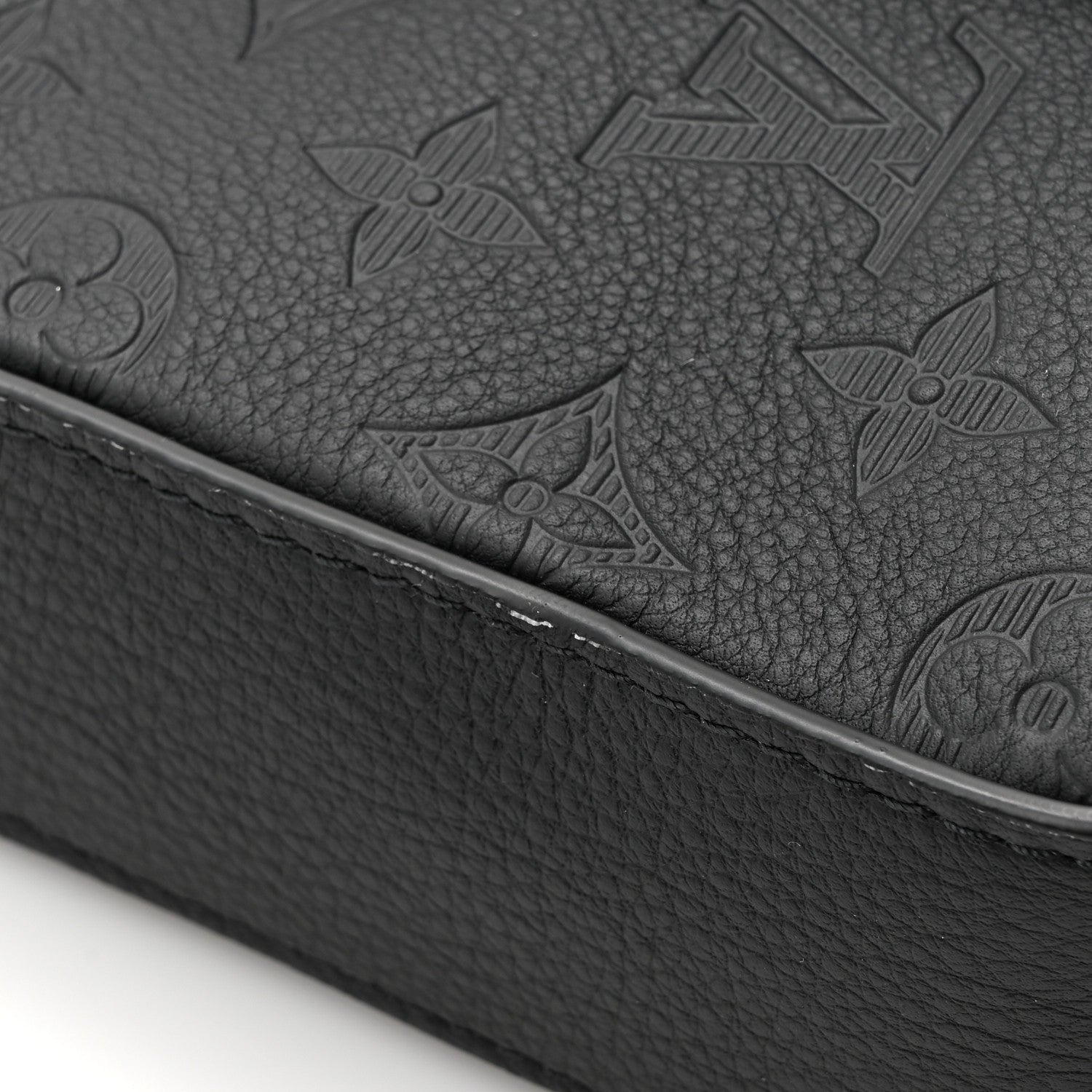 Louis Vuitton Calfskin Monogram Shadow Trio Messenger Black 11 of 13
