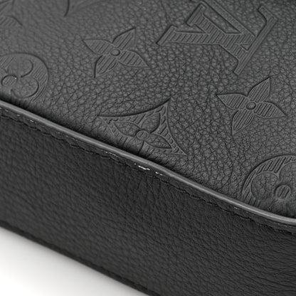 Louis Vuitton Calfskin Monogram Shadow Trio Messenger Black 11 of 13