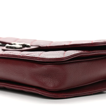 Chanel Goatskin Quilted Medium Perfect Edge Flap Burgundy 9 of 13