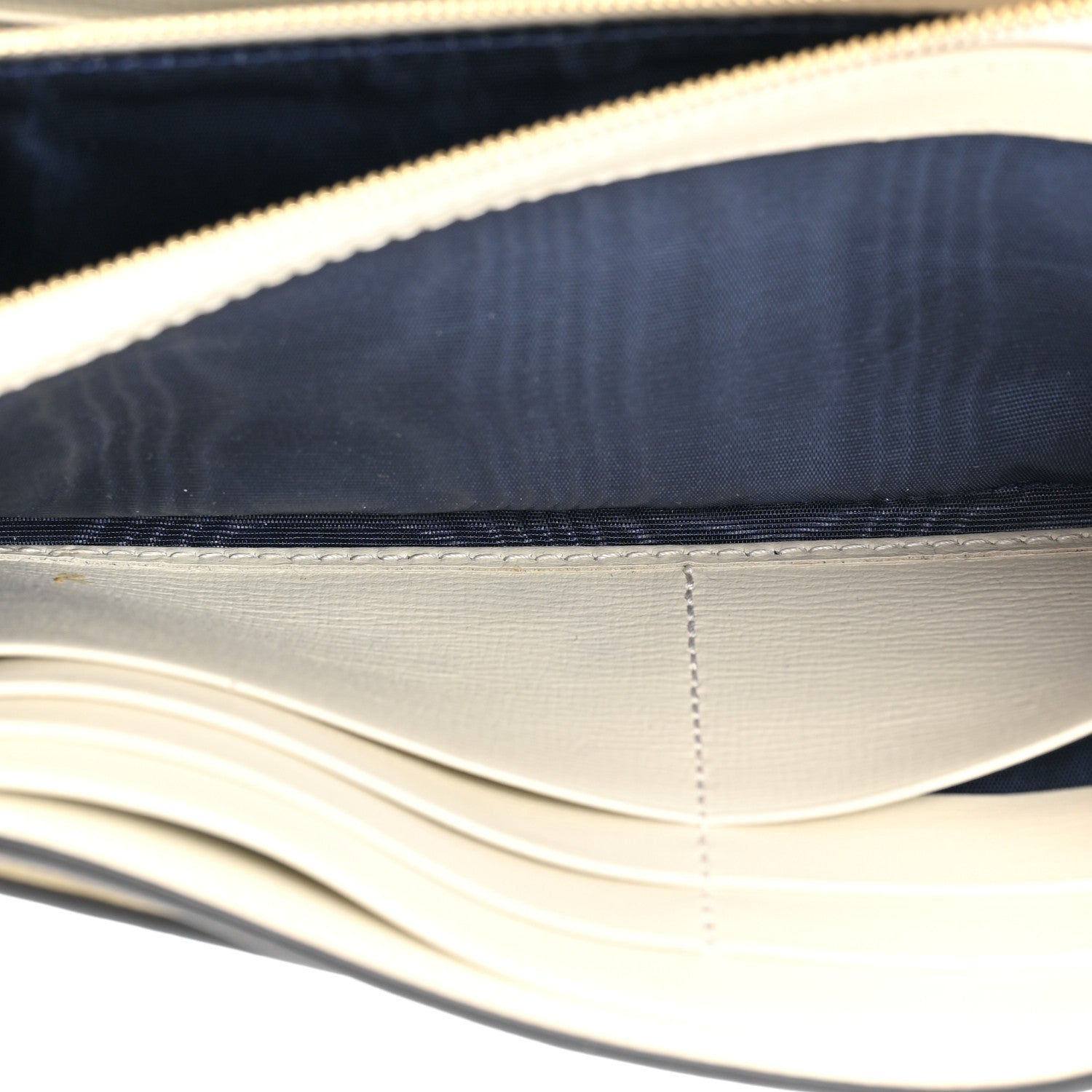 Gucci GG Supreme Monogram Textured Calfskin Web Jackie 1961 Chain Wallet Beige Ebony Mystic White 6 of 14