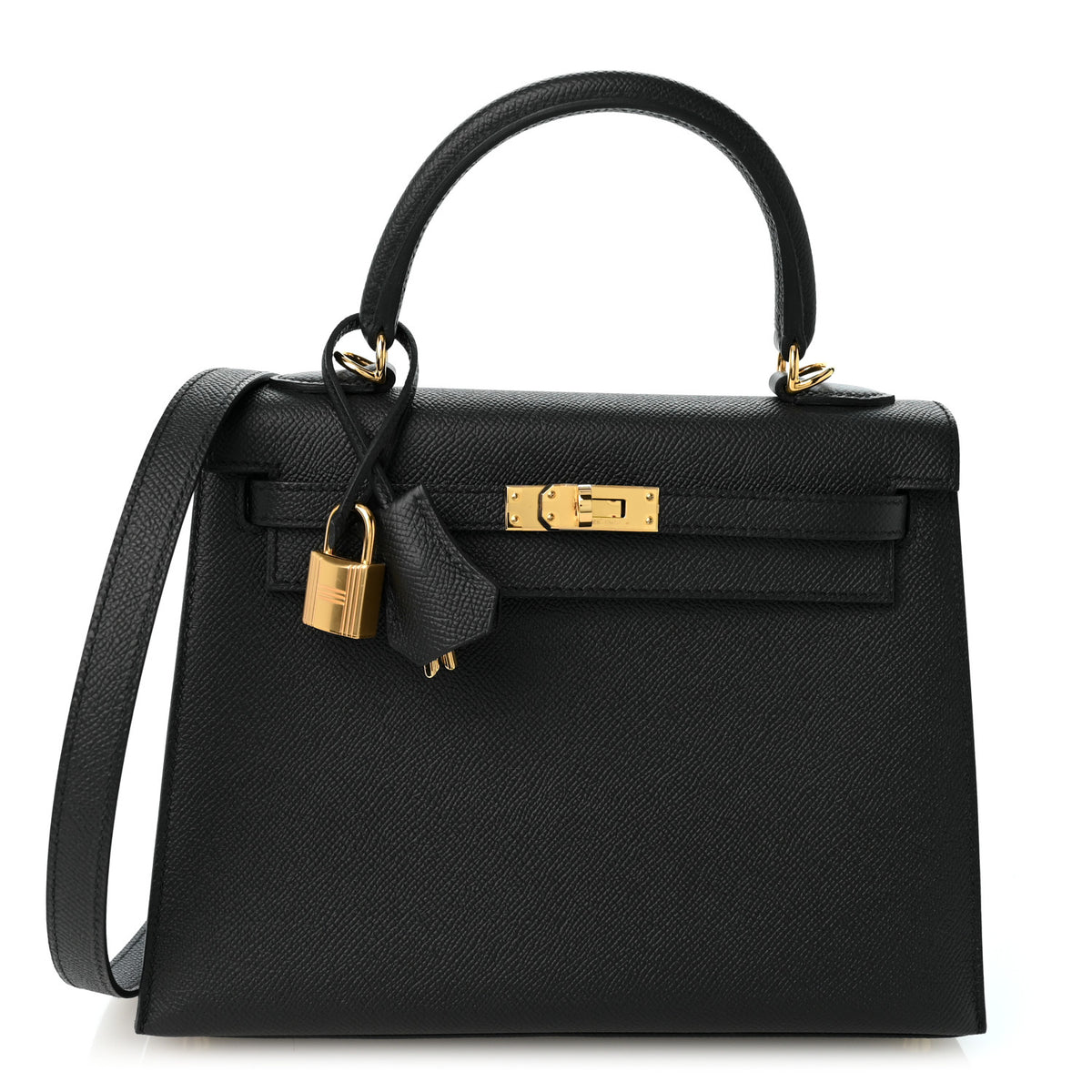Hermes Epsom Kelly Sellier 25 Black 1 of 15